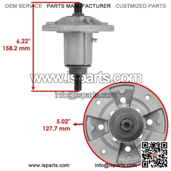 Deck Spindle & Pulley for John Deere 190C D170 E180 G110 LA150 LA175 S180 54" - Image 2