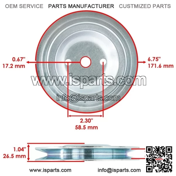 Deck Spindle & Pulley for John Deere 190C D170 E180 G110 LA150 LA175 S180 54" - Image 3