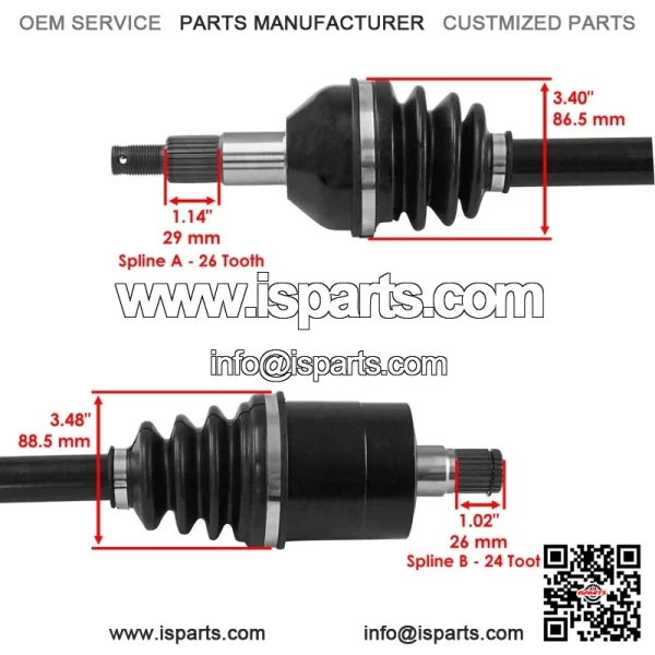 Rear Left CV Axle For Can-Am Renegade 1000R 570 XMR 2019-2024 / Renegade 850 20 - Image 3