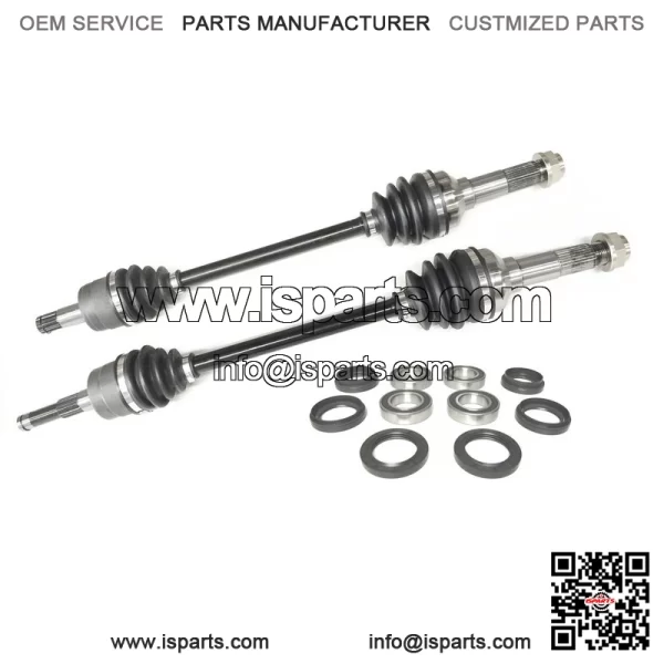 Set of Front Axles & Wheel Bearing Kits for Yamaha Rhino 450 / 660 04-09