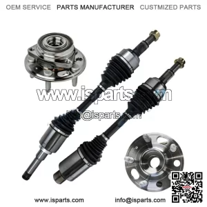 FRONT CV Axle Shaft + Wheel Hub Bearing for 10-16 Chevy Equinox GMC Terrain 2.4L