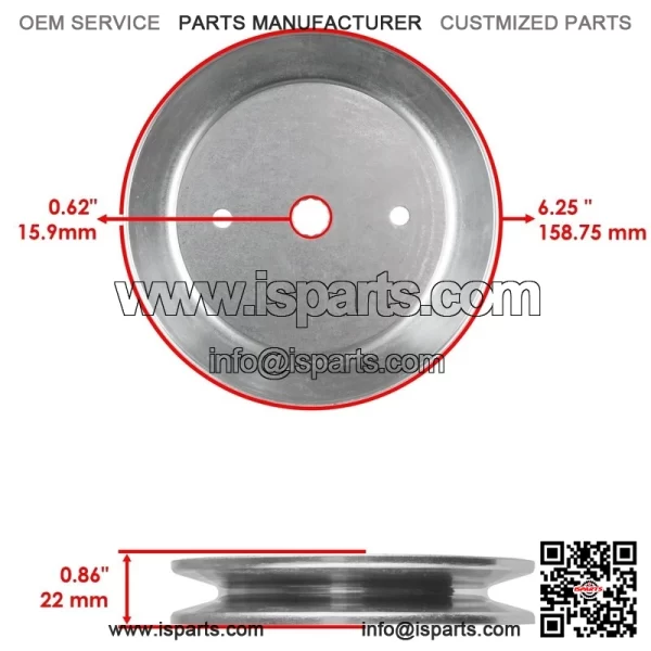 46" Deck Spindle & Pulley for Husqvarna CT153 960510015  532195945 197473 - Image 5