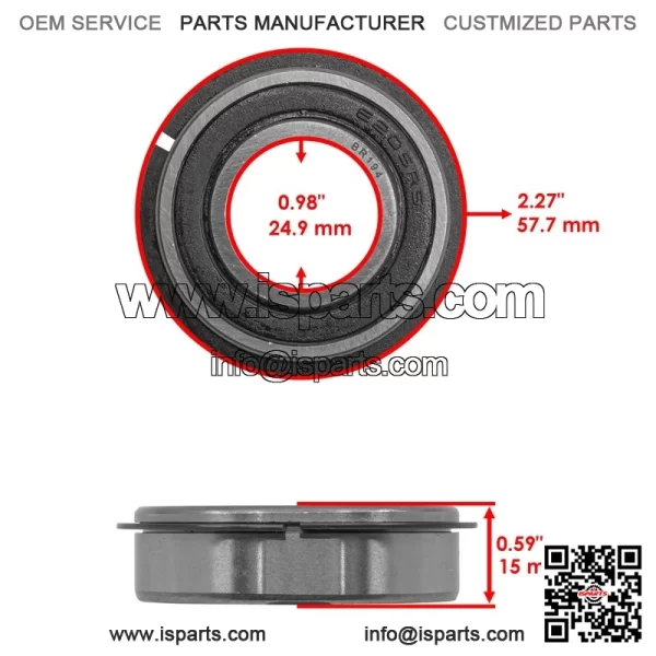 M96706 AM102888 M129036 24H1447 Front Wheel Bearing Kit For John Deere X540 X590 - Image 3