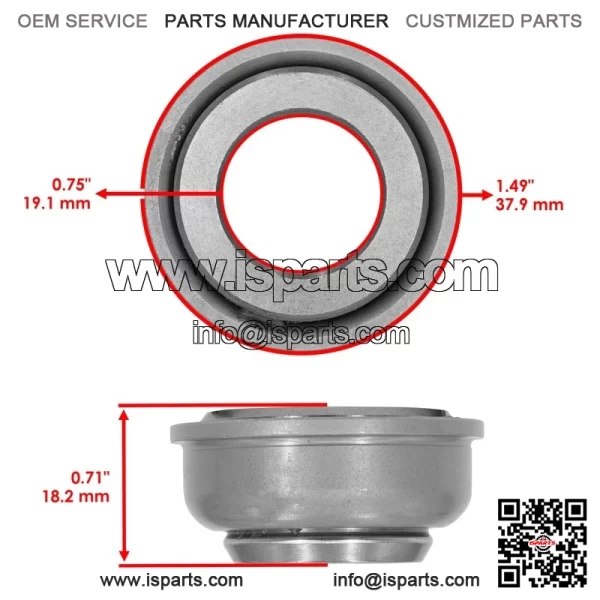 786103 Front Wheel Bearing For Hustler Mini Z / FasTrak SD SDX / Raptor SD RD - Image 2