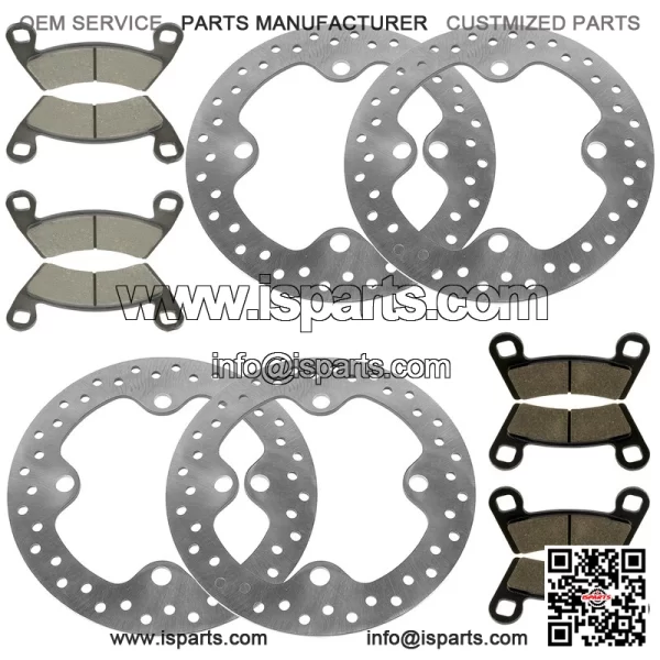Front And Rear Brake Discs and Pads For Polaris General 1000 XP 1000 2020-2024 - Image 5