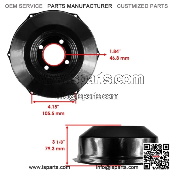 43620-HP5-600 Rear Brake Drums & Seals For Honda Rancher 420 TRX420 2007-2013 - Image 3