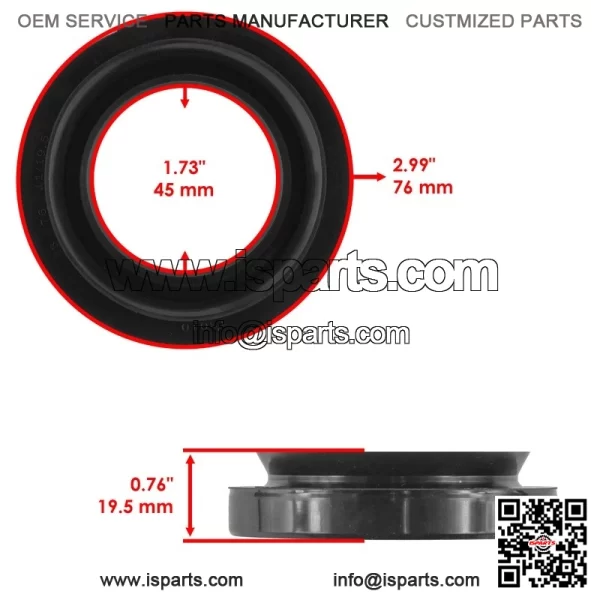 43620-HP5-600 Rear Brake Drums & Seals For Honda Rancher 420 TRX420 2007-2013 - Image 5