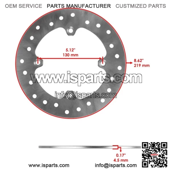 Front or Rear Brake Disc with Pads for Can-Am Defender Max HD10 2018 - 2023 - Image 2