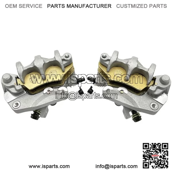 Front Left Right Brake Calipers & Pads for Honda TRX450R Sportrax 450 2004-2009 - Image 4