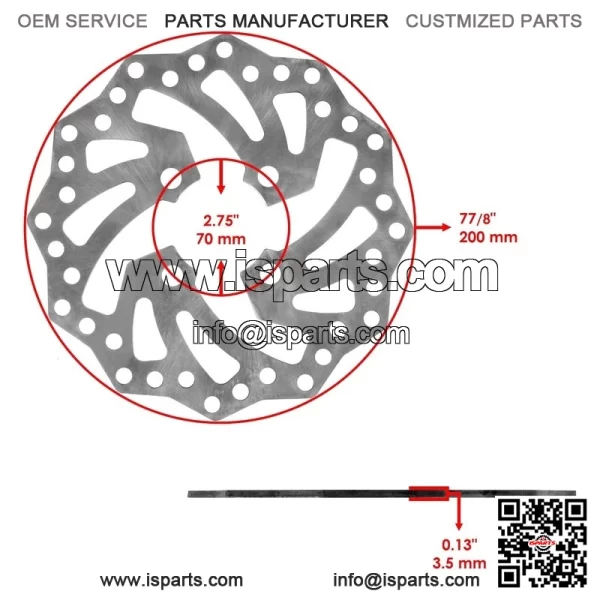 Rear Brake Disc Rotor w/ Pads fits Yamaha YFZ450R / YFZ450RSE Special 2009-2021 - Image 2
