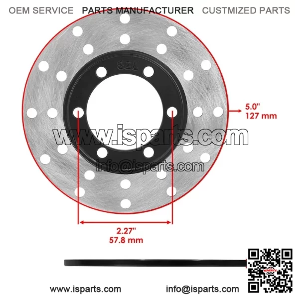0454412 Front Brake Disc & Pads For Polaris RZR 170 2009-21 Left & Right - Image 2