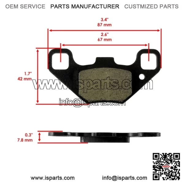 0454412 Front Brake Disc & Pads For Polaris RZR 170 2009-21 Left & Right - Image 3