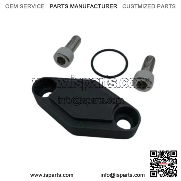Parking Brake Block Off Kit - Black with Stainless Bolts for Yamaha YFZ450 04-22