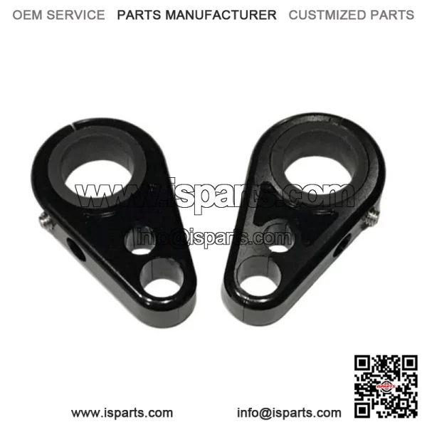 Billet Black Front A-Arm Brake Line Clamps Yamaha YFZ450 YFZ450R YFZ450X YFZ 450 - Image 2