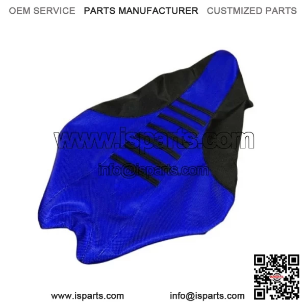 2009 - 2020 Yamaha YFZ 450R Seat Cover BLACK / BLUE / BLACK RIBBED QUAD #201 - Image 2