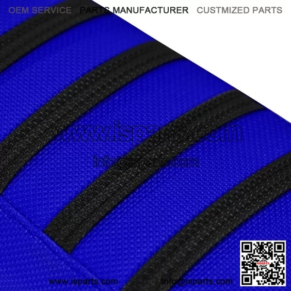 2009 - 2020 Yamaha YFZ 450R Seat Cover BLACK / BLUE / BLACK RIBBED QUAD #201 - Image 3