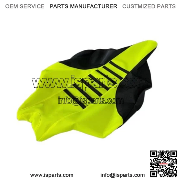 2009-2024 Yamaha YFZ 450R Seat Cover  Black / Neon Yellow / Black Ribs #201 - Image 2