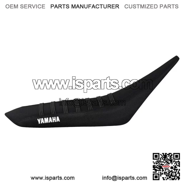 Yamaha YFZ 450 Gripper Seat Cover 2004-2013    all BLACK / BLACK ribs LOGO #200 - Image 2