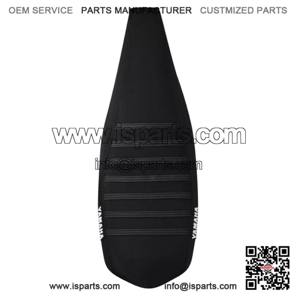 Yamaha YFZ 450 Gripper Seat Cover 2004-2013    all BLACK / BLACK ribs LOGO #200 - Image 3