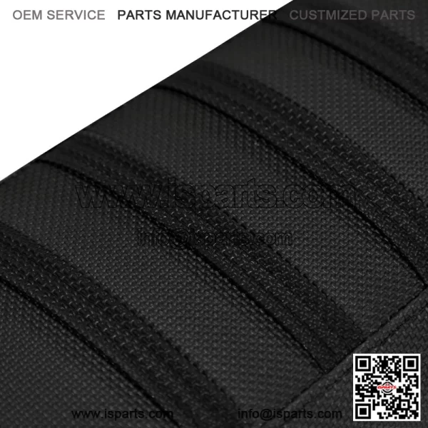 Yamaha YFZ 450 Gripper Seat Cover 2004-2013    all BLACK / BLACK ribs LOGO #200 - Image 4