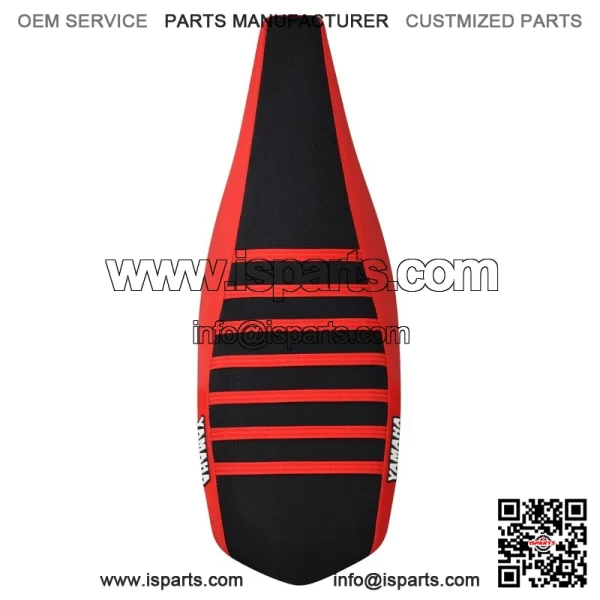 Yamaha YFZ 450 Gripper Seat Cover  2004-2013  RED/BLACK/RED ribs LOGO #200 - Image 3