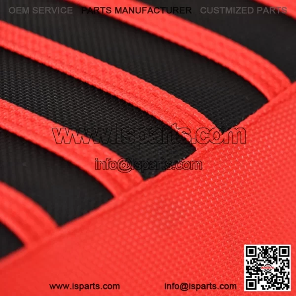 Yamaha YFZ 450 Gripper Seat Cover  2004-2013  RED/BLACK/RED ribs LOGO #200 - Image 4
