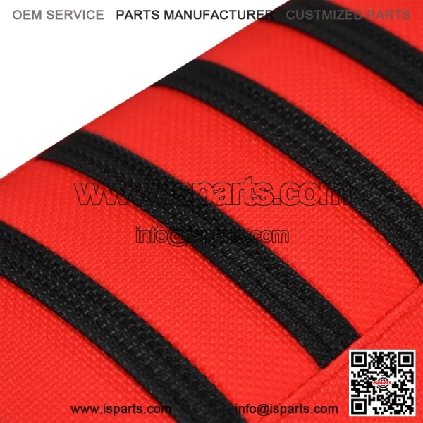 Yamaha YFZ 450 Gripper Seat Cover 2004 - 2013  all RED/BLACK ribs LOGO #200 - Image 4