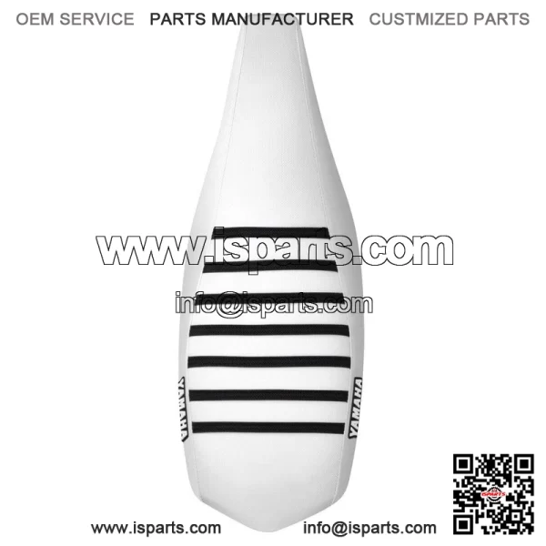 Yamaha YFZ 450 Gripper Seat Cover 2004-2013  all WHITE/ BLACK ribs LOGO #200 - Image 3