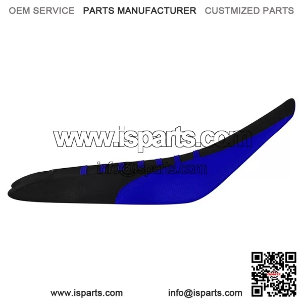 Yamaha 2009-2020 YFZ 450R 450 R Gripper Seat Cover BLUE/BLK/BLUE ribs #201 - Image 2