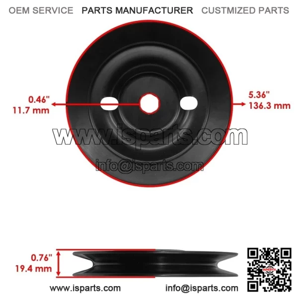 38" Deck Spindle w/Pulley & Blade for John Deere X300 AM137483 M151720 M153118 - Image 3