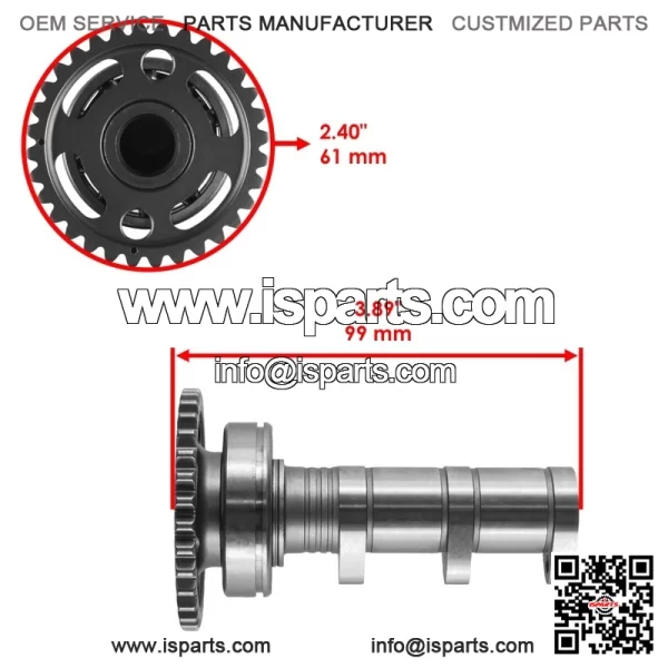 Camshaft Kit W/ Cam Chain for Yamaha YFZ450R YFZ 450 R 2009 2010 2011 2012 2013 - Image 2