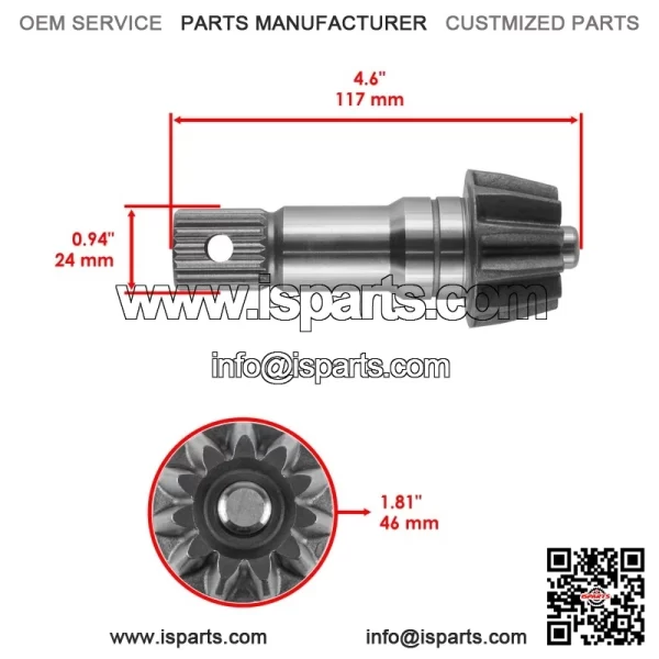 Polaris Scrambler 500 4X4 2010-2012 Front Differential Gear Pinion Kit - Image 2