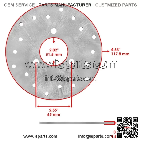 Polaris Scrambler 500 4X4/2X4 2001-2004 Front/Rear Brake Disc Rotors - Image 3