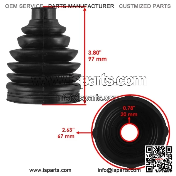 Polaris Scrambler 500 4X4 2010 Front Axle Inner/Outer CV Boot Kit - Image 2