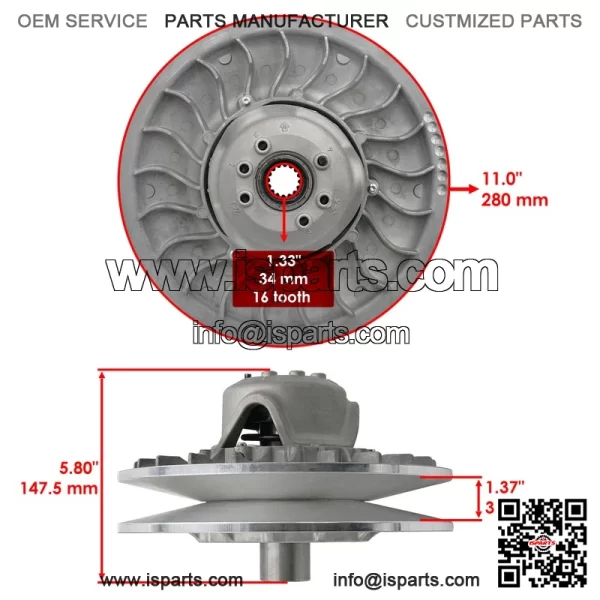 Can-Am Maverick X3 MAX 2017-2024 Secondary Clutch - 420280626 420280636 420280755 - Image 2