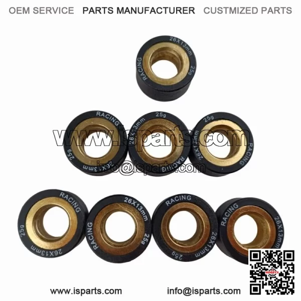 8PCS 26*13 25G Motorcycle Scooter AN400 Variator Weight Roller Clutch Pulley - Image 2