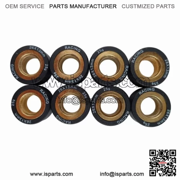 8PCS 26*13 25G Motorcycle Scooter AN400 Variator Weight Roller Clutch Pulley - Image 3