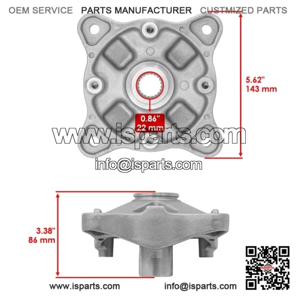 Polaris Sportsman 800 2005-2014 / Scrambler 500 4X4 2010-2012 Front Wheel Hubs - Image 2