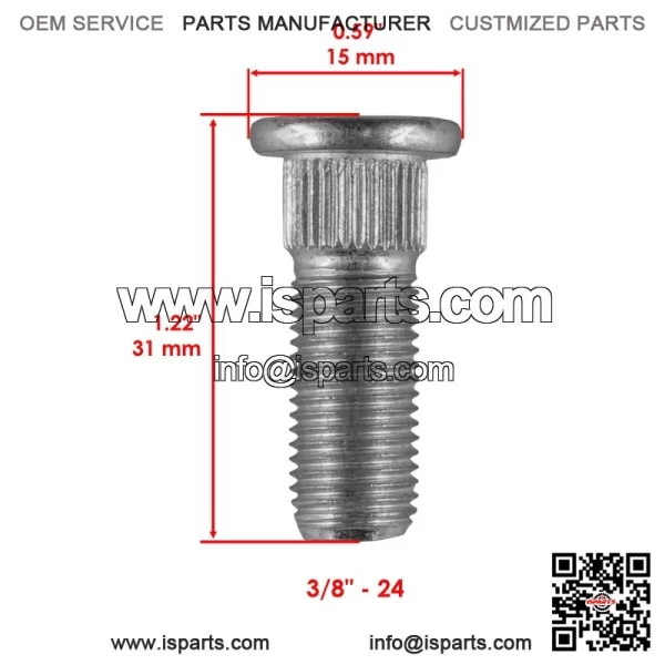 Polaris Scrambler 500 2004-2012 / Sportsman 800 2005-2014 Wheel Nuts & Bolts - Image 3