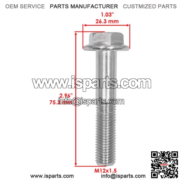 7520477 Front or Rear Suspension Bolt For Polaris RZR XP XP4 Turbo S 2017-2021 - Image 2