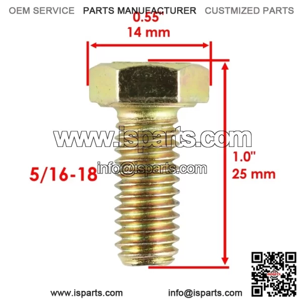 Polaris Scrambler 500 1997-2012 Front Disc Stud Bolts (4) - 7512325 7515363 - Image 2