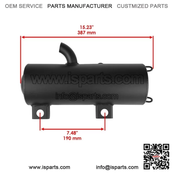 Polaris Scrambler 500 4X4/2X4 2000-2004 Exhaust Muffler Silencer Kit - Image 2
