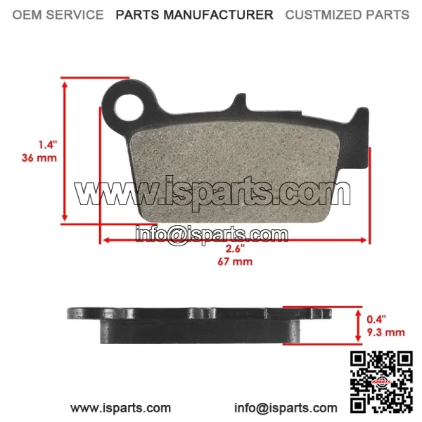 Front and Rear Brake Pads for Kawasaki KX250 KX250X KX450X 2021-2025 - Image 2