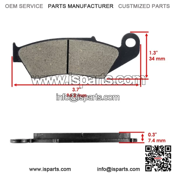 Front and Rear Brake Pads for Kawasaki KX250 KX250X KX450X 2021-2025 - Image 3