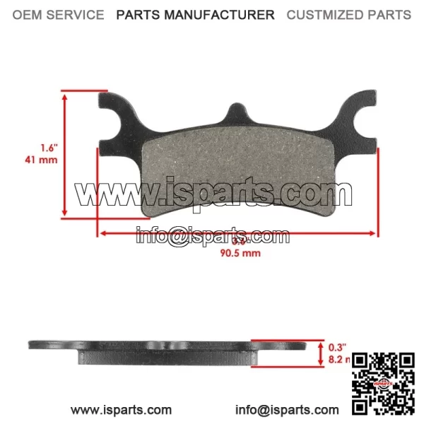 Polaris Scrambler 500 4X4 2005-2012 Front/Rear Brake Pads - Image 2