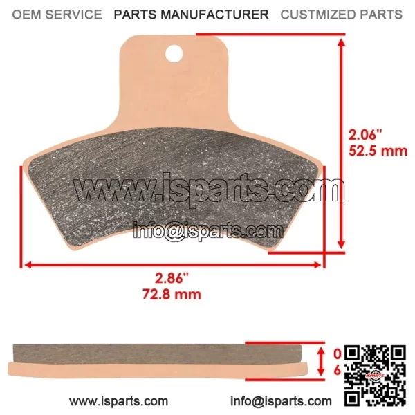 Polaris Scrambler 500 4X4 1998-2004 Front/Rear Brake Pads - Image 3