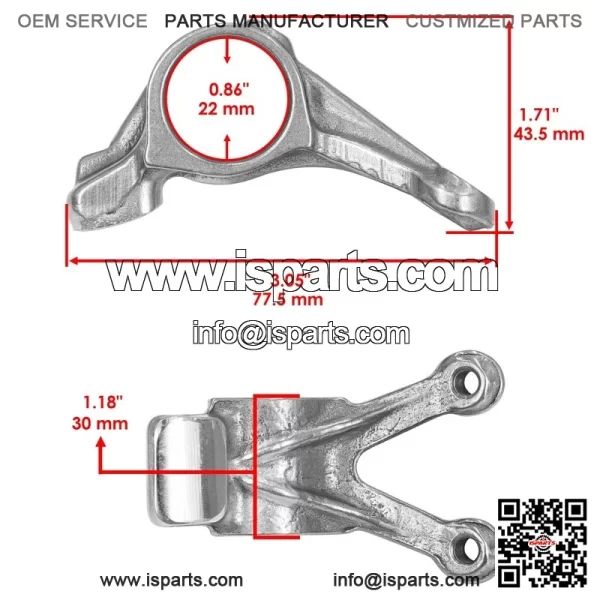 Polaris Scrambler 500 2X4/4X4 1997-2011 Camshaft Exhaust/Intake Rocker Arm - Image 3