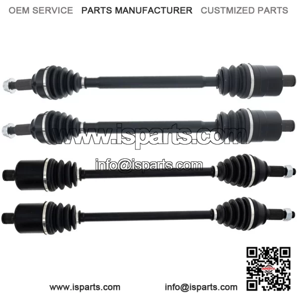 Front Rear CV Axle Drive Shaft Set for Polaris Ranger XD 1500 Crew 1337043