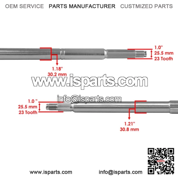 Rear Axle Shaft with Castle Nuts Pin For Polaris Xpedition 325 425 2000-2001 - Image 3