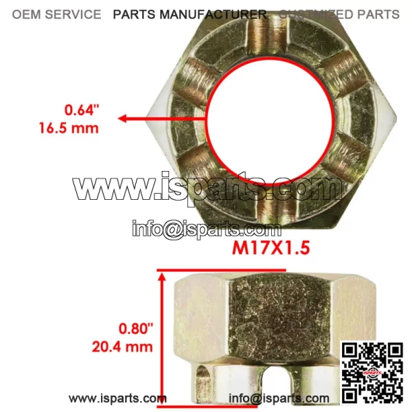 Rear Axle Shaft with Castle Nuts Pin For Polaris Xpedition 325 425 2000-2001 - Image 4